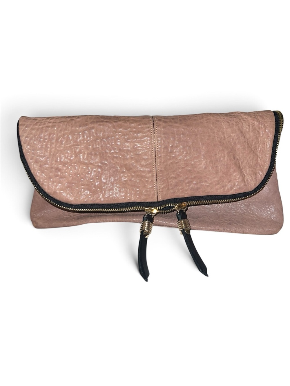 Dellest Women's Fold-Over Clutch Bag in Dusty Rose